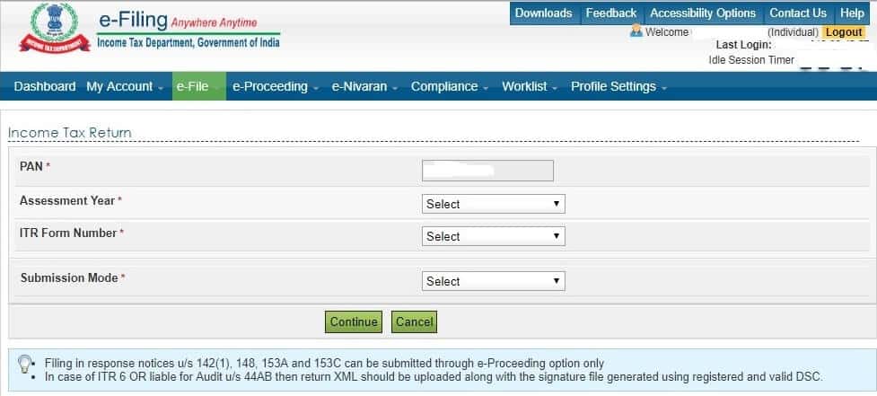 Income Tax Return Filing