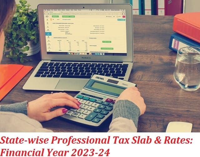 State-wise Professional Tax Rates Financial Year 2023-24